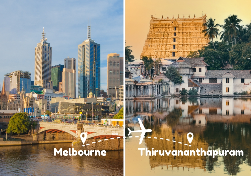 Melbourne To Trivandrum Flights by Airways Travel