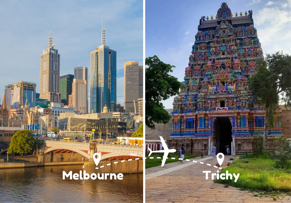 Melbourne To Trichy Flights by Airways Travel