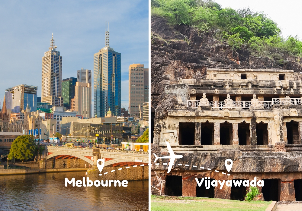 Melbourne To Vijayawada Flights by Airways Travel