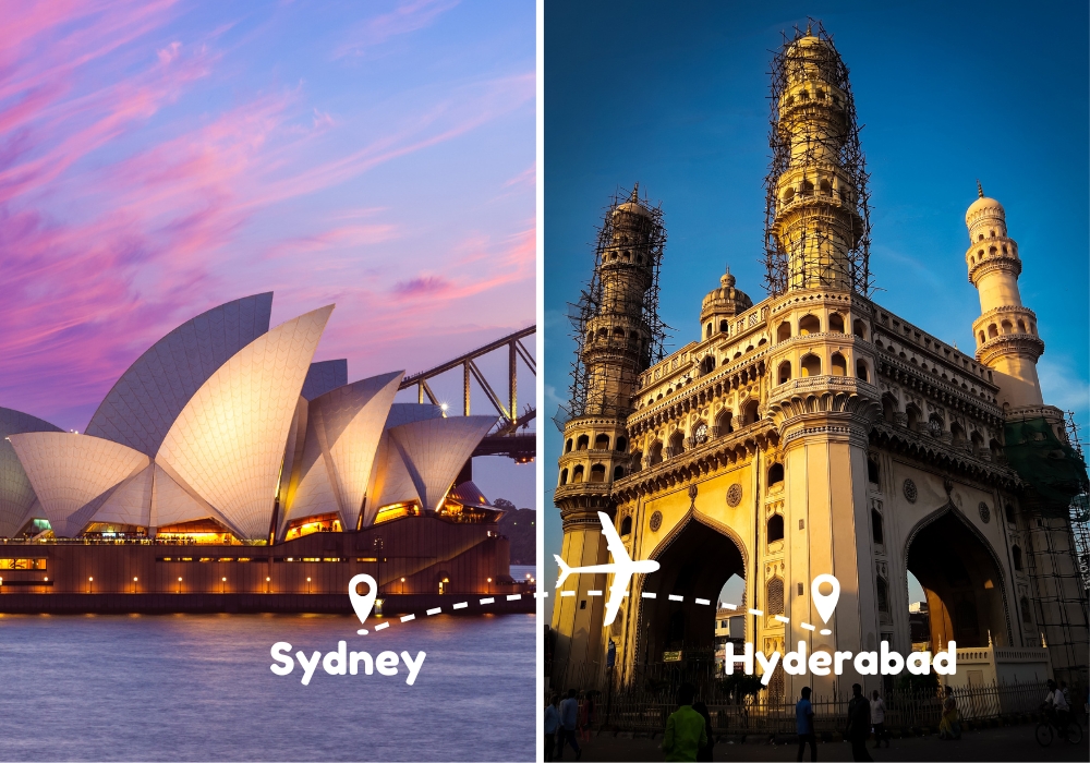 Sydney To Hyderabad Flights by Airways Travel