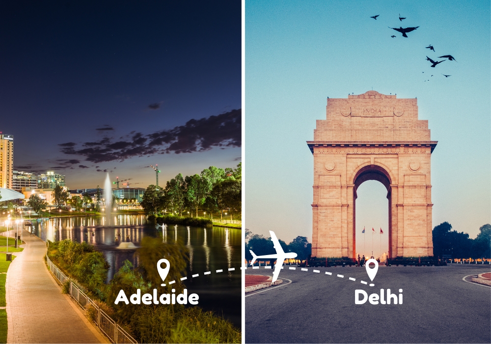 Adelaide To Delhi Flights by Airways Travel