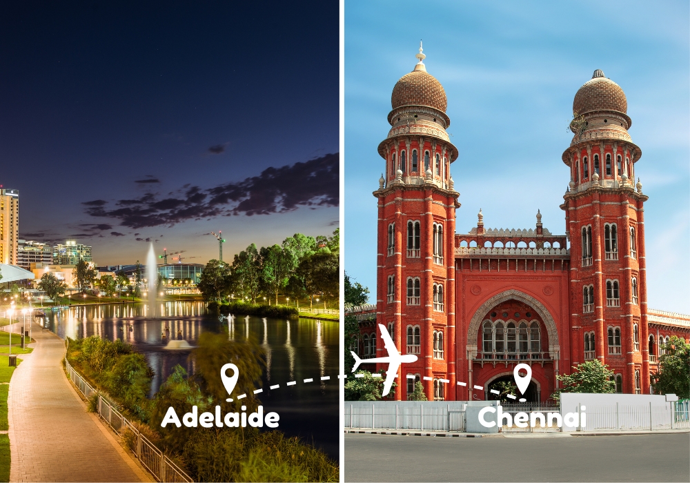 Adelaide To Chennai Flights by Airways Travel