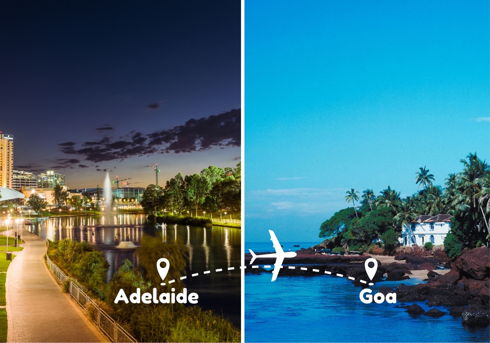 Adelaide To Goa Flights by Airways Travel