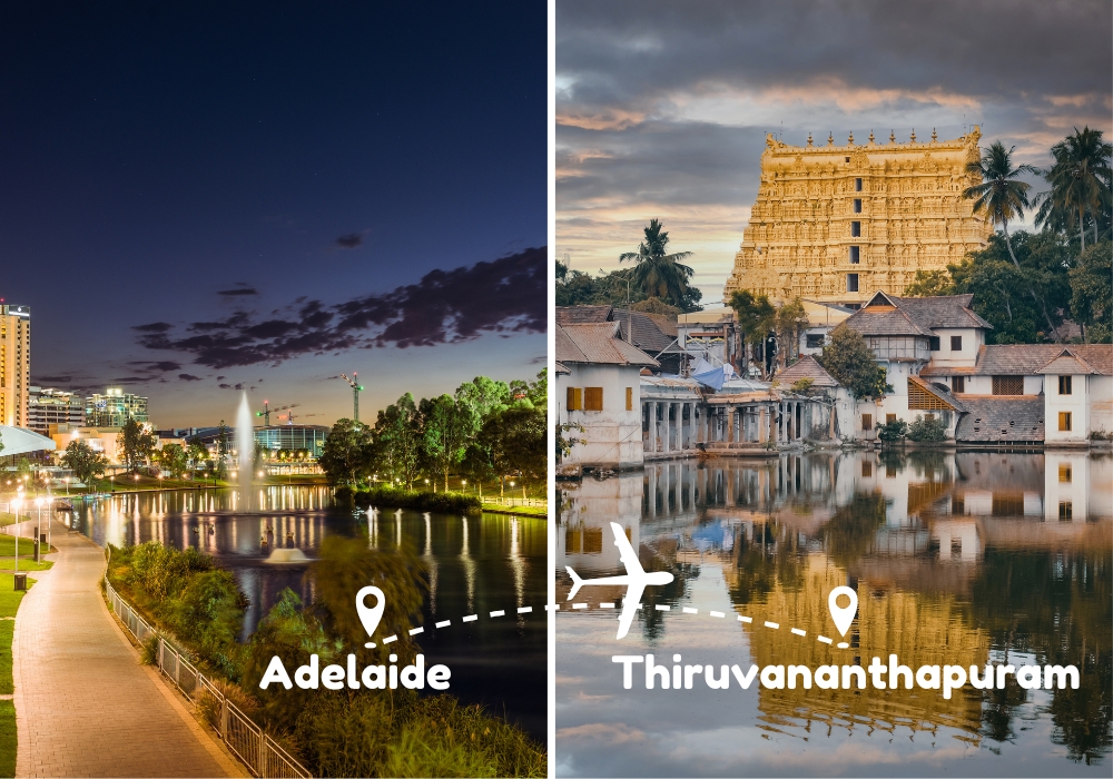 Adelaide To Trivandrum Flights by Airways Travel