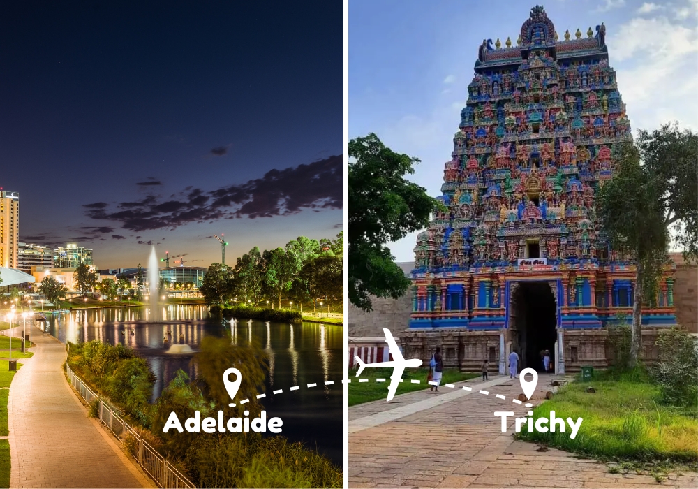 Adelaide To Trichy Flights by Airways Travel