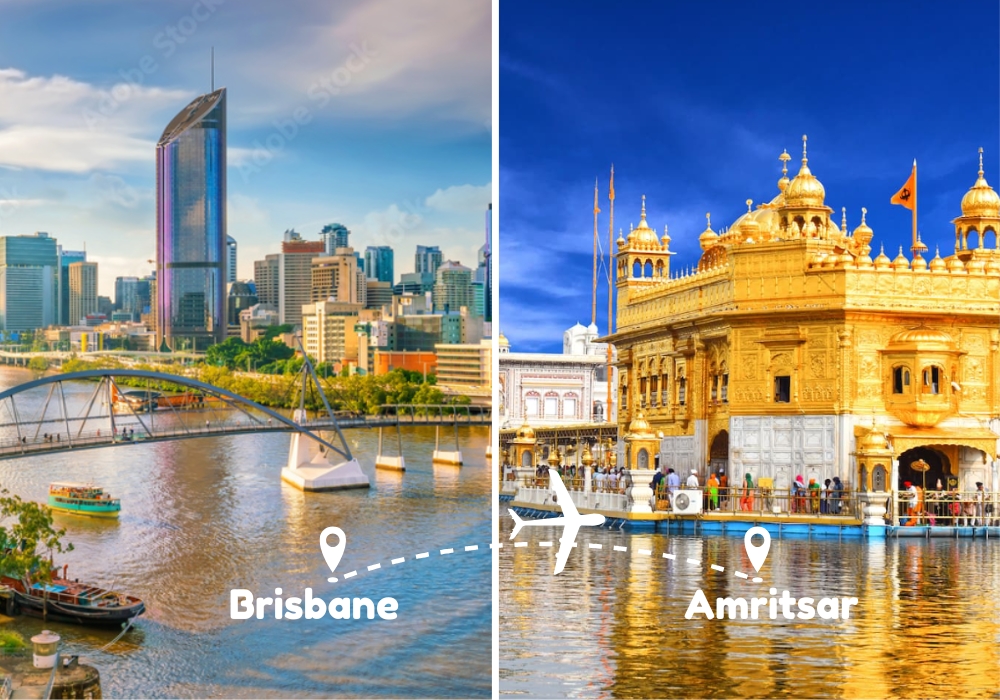 Brisbane To Amritsar Flights by Airways Travel