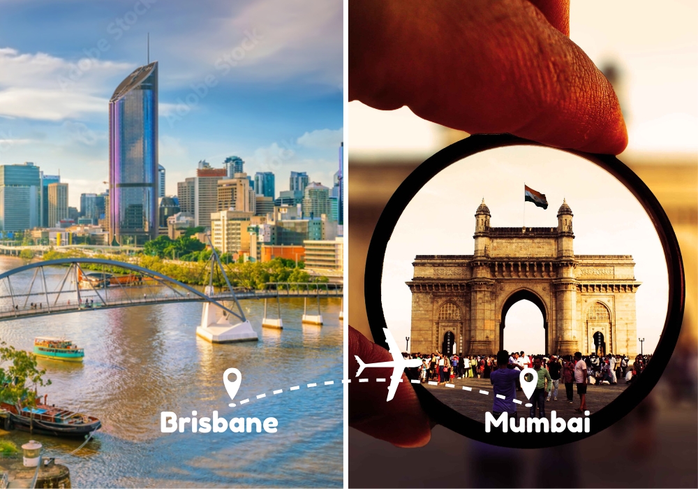 Brisbane To Mumbai flight by Airways Travel