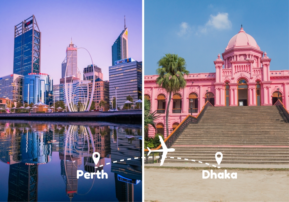 Perth to Dhaka Flights by Airways Travel