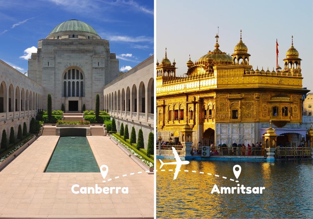 Canberra To Amritsar Flights by Airways Travel