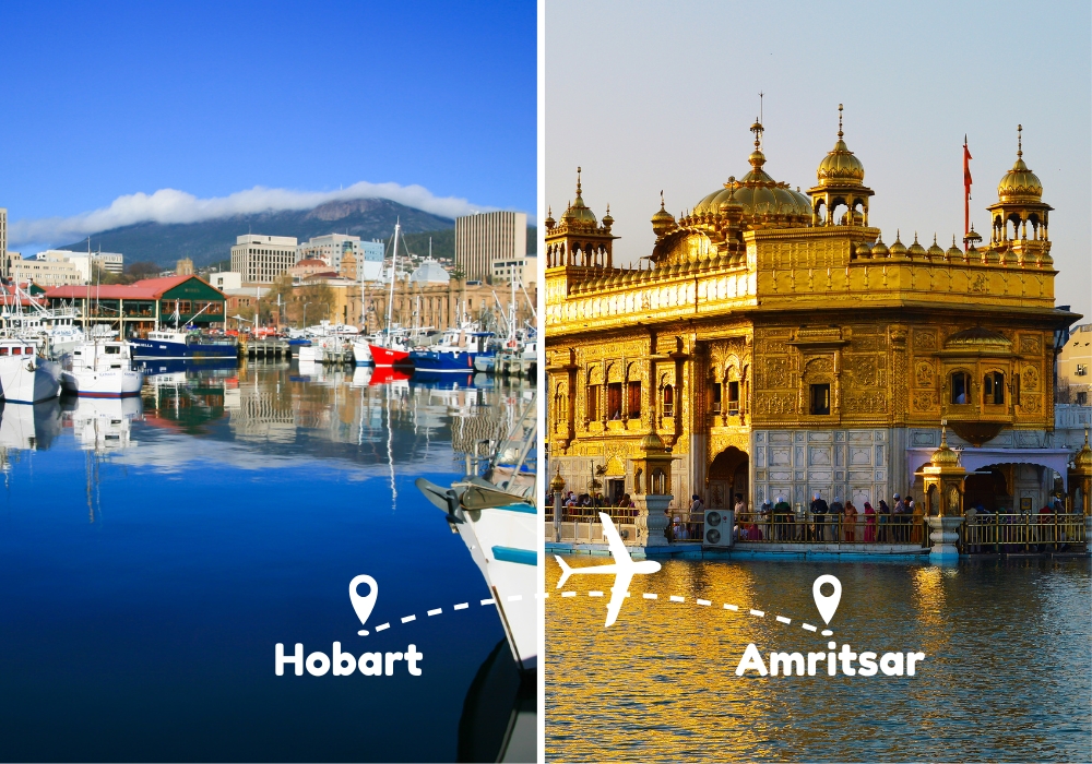 Hobart To Amritsar Flights by Airways Travel