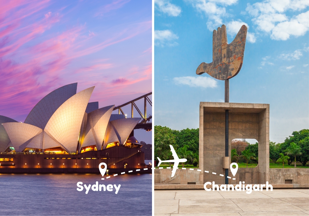 Sydney To Chandigarh Flights by Airways Travel