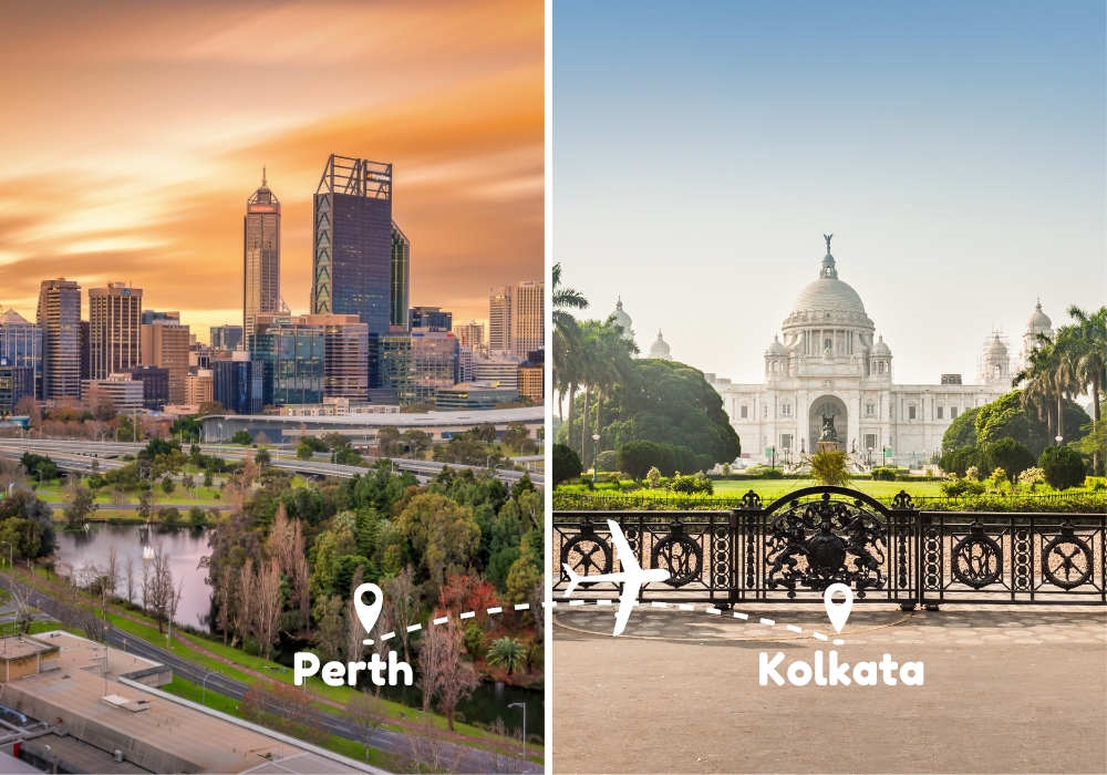 Perth To Kolkata Flights by Airways Travel