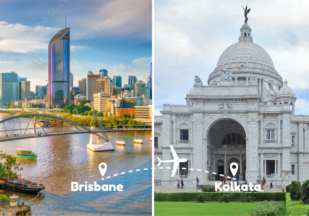 Brisbane To Kolkata Flights by Airways Travel