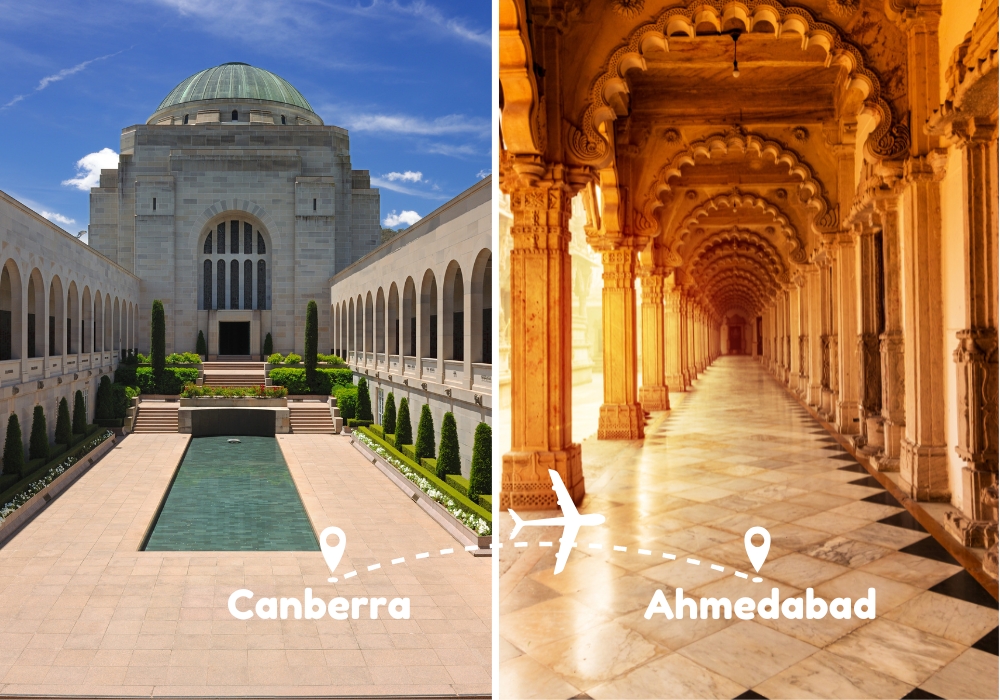 Canberra To Ahmedabad Flights by Airways Travel