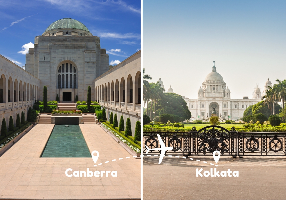 Canberra To Kolkata Flights by Airways Travel