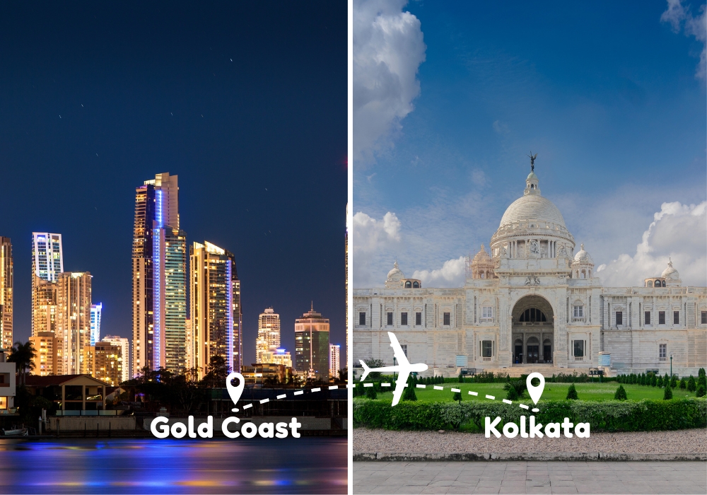 Gold Coast to Kolkata Flights by Airways Travel