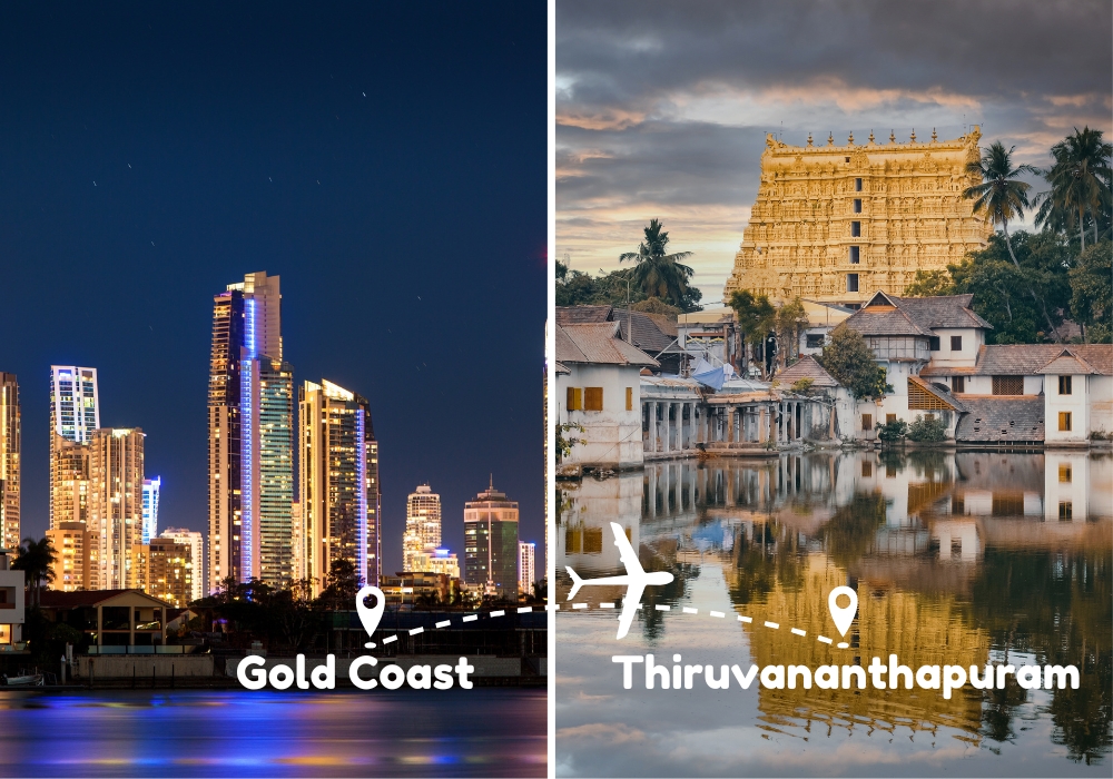 Gold Coast to Thiruvananthapuram Flights by Airways Travel