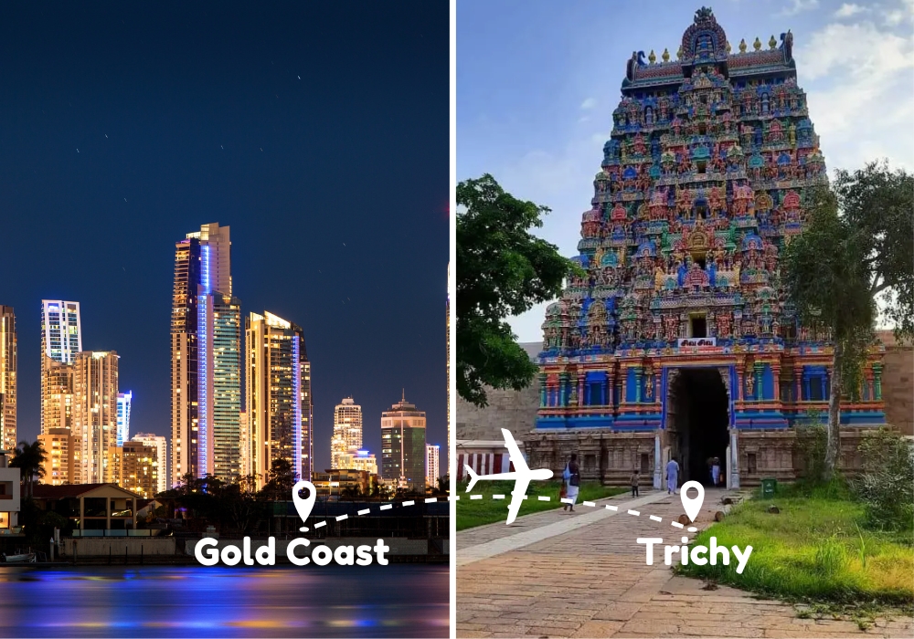 Gold Coast to Trichy Flights by Airways Travel