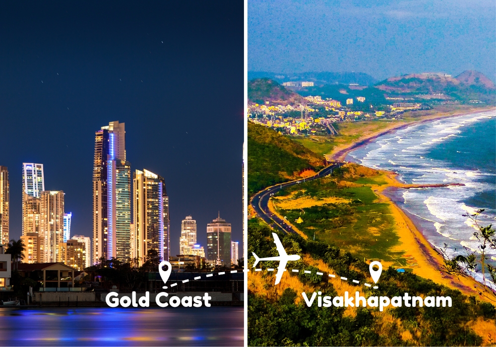 Gold Coast to Vishakapatnam Flights by Airways Travel