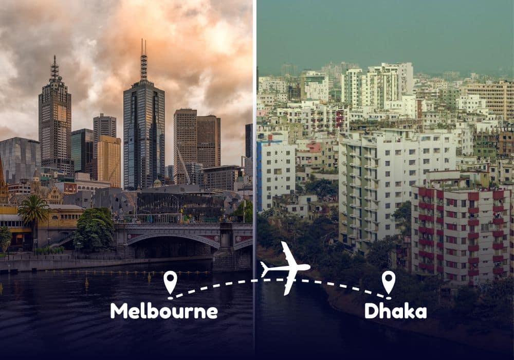 Melbourne to Dhaka