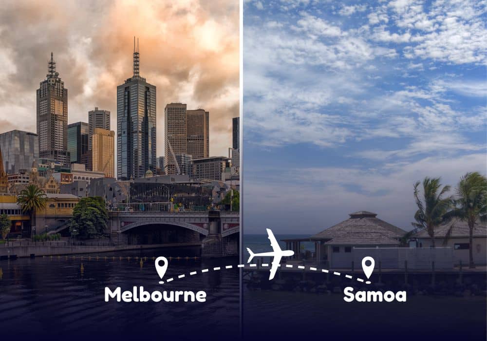 Melbourne to Samoa flights