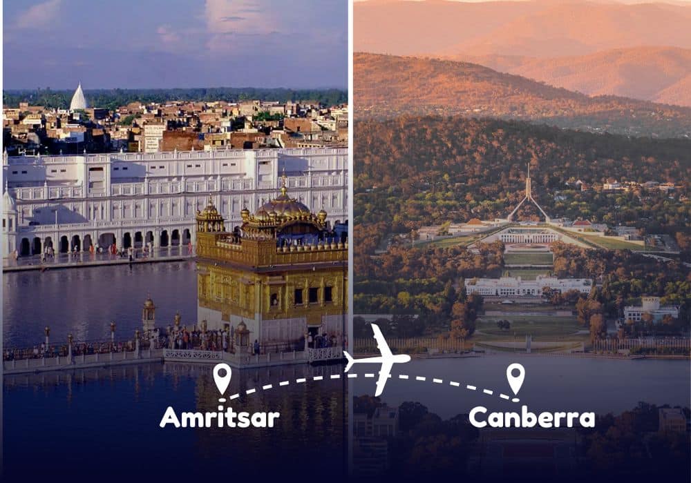 Amritsar to Canberra