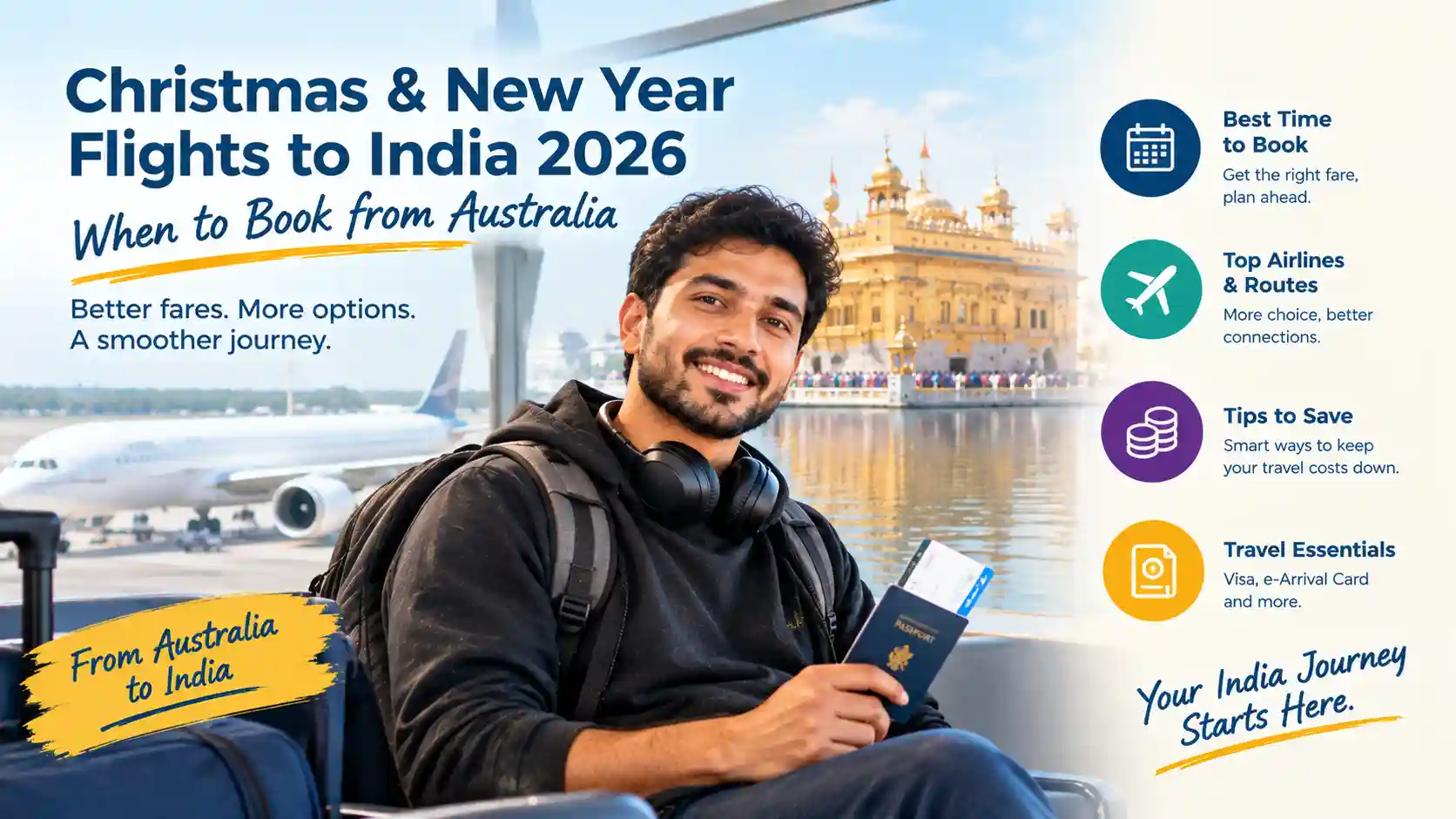 Christmas & New Year Flights to India 2026: When to Book from Australia
