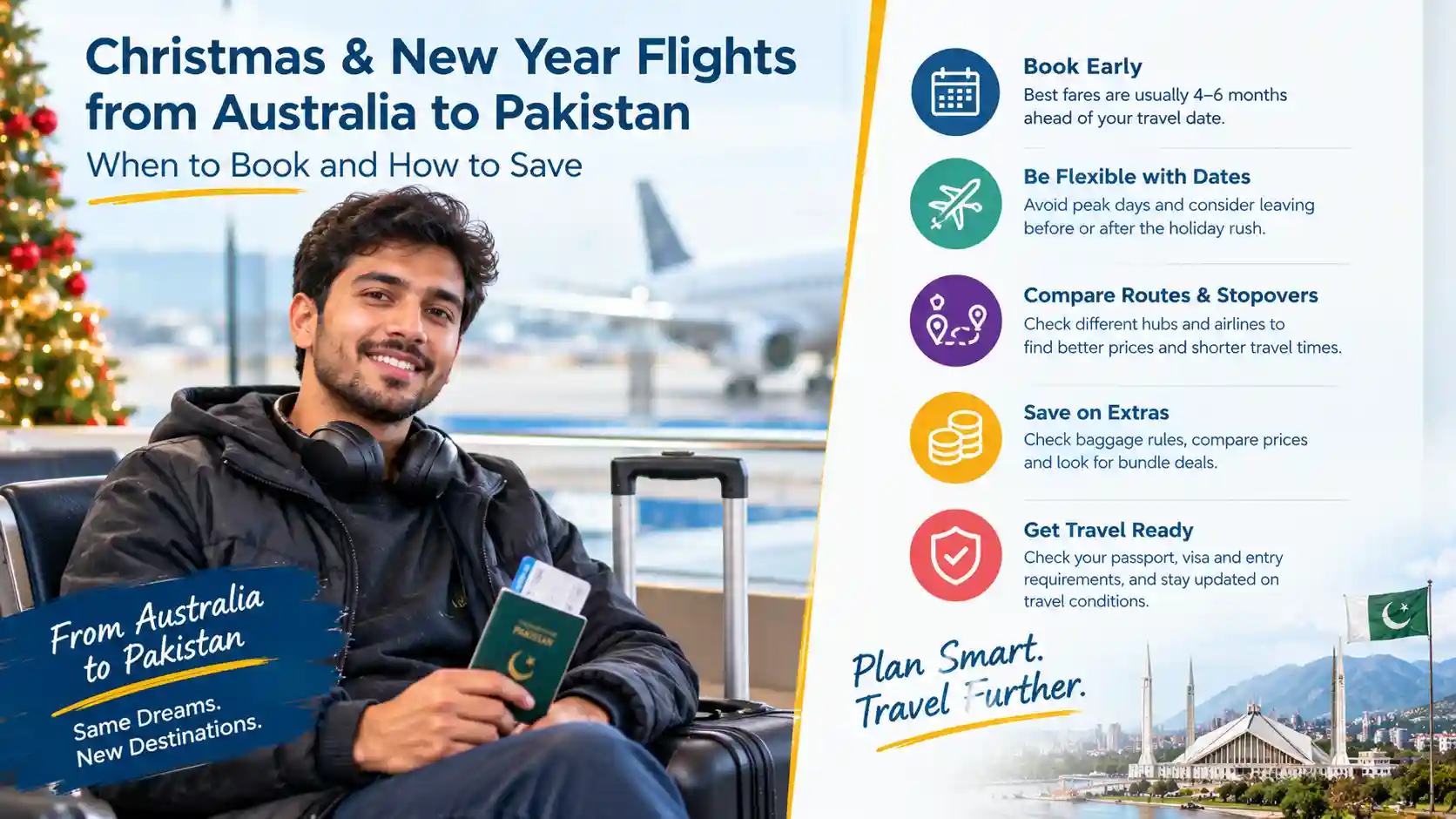 Christmas & New Year Flights from Australia to Pakistan When to Book and How to Save